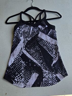 lululemon athletica Black & White Printed Strappy Tank